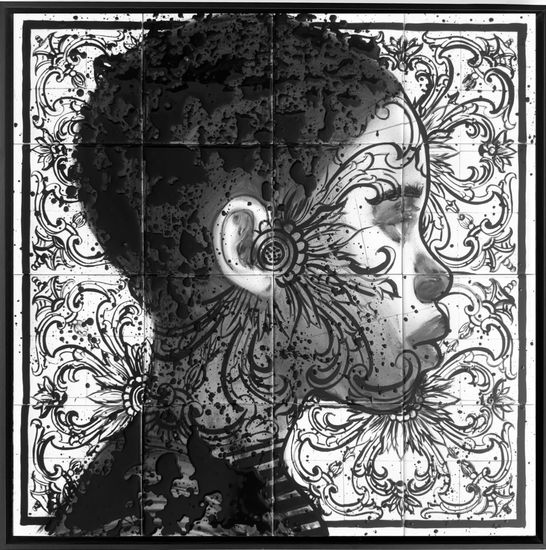 LUMIÉRE D'AFRIQUE - Le petit écolier - 60cmx60cm