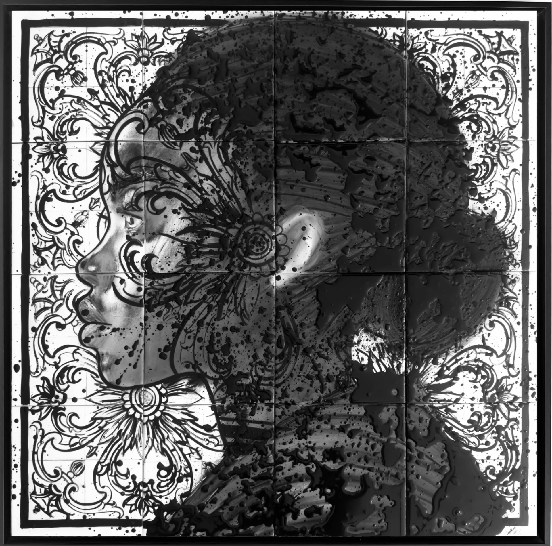 LUMIÉRE D'AFRIQUE - La petite écoliere - 60cmx60cm