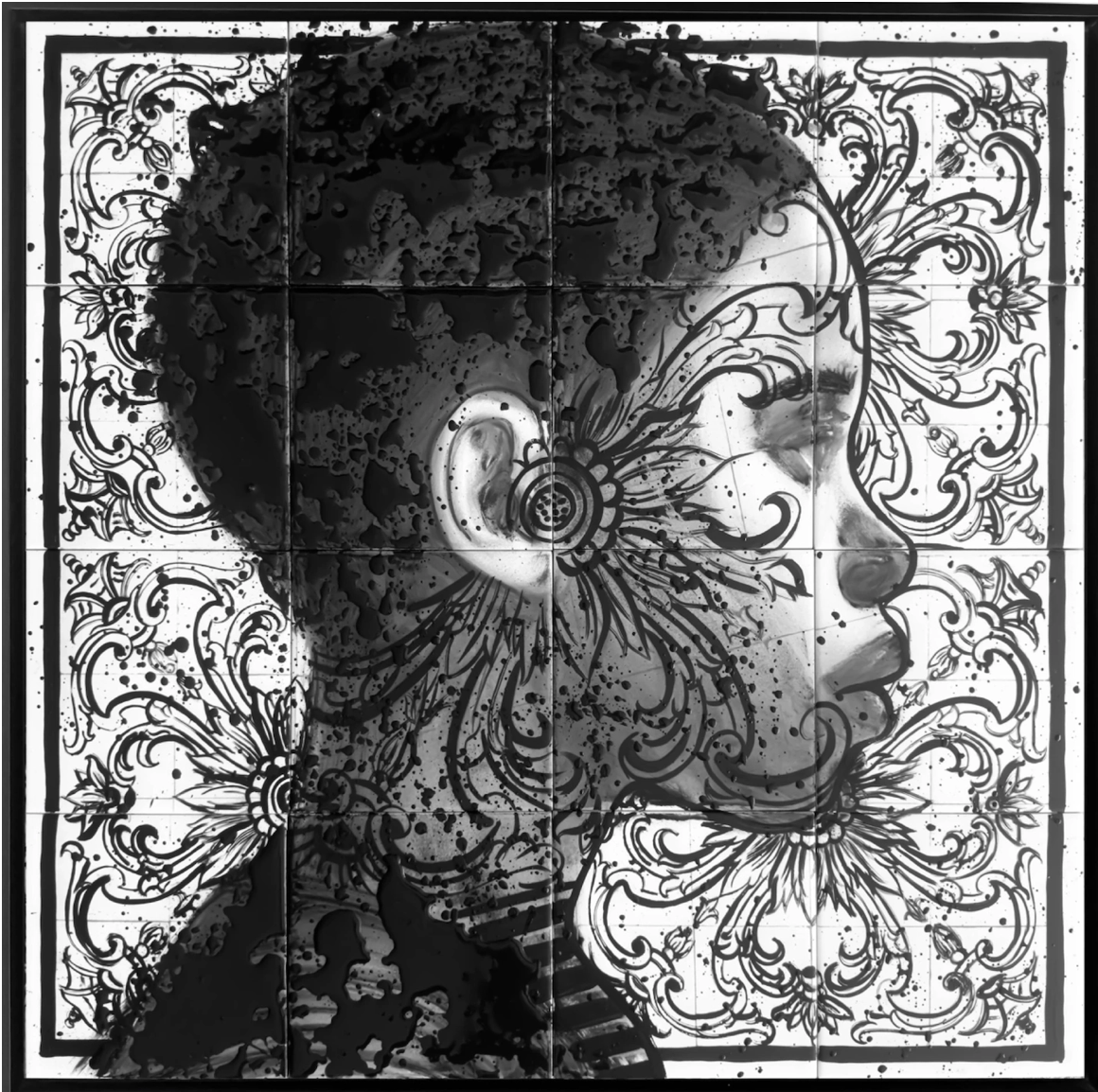 LUMIÉRE D'AFRIQUE - Le petit écolier - 60cmx60cm